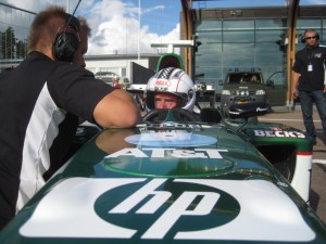 mark jefferies - abarth air display pilot drives Jaguar F1 car