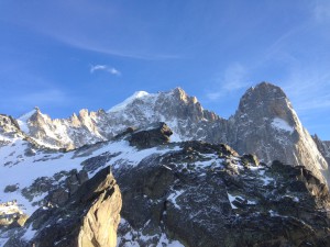 Les Grand Motets with mont blanc retreat below